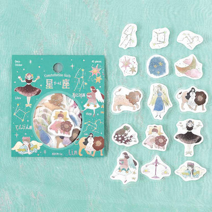 Stickers Constellation Girls Leo Virgo Libra