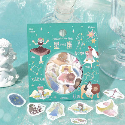 Stickers Constellation Girls Leo Virgo Libra
