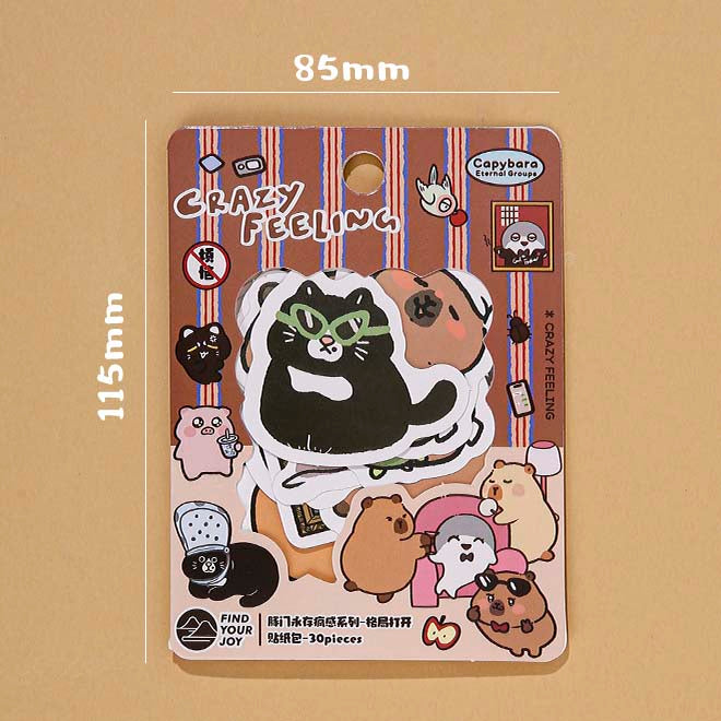 Stickers Crazy Feeling Brown