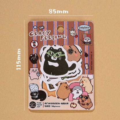 Stickers Crazy Feeling Brown