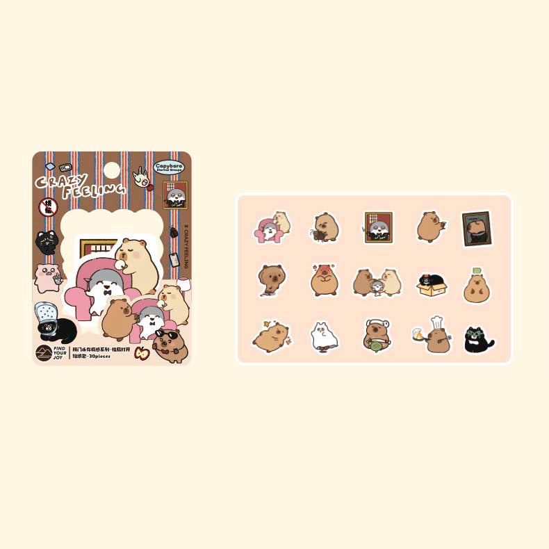 Stickers Crazy Feeling Brown