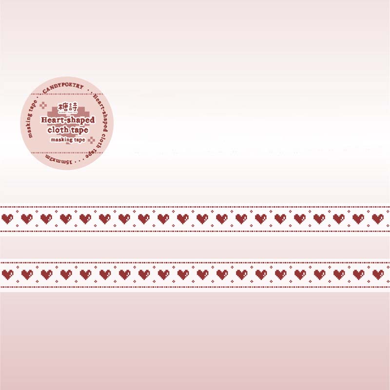 Washi Tape Crimson Prologue Heart-Shaped Cloth