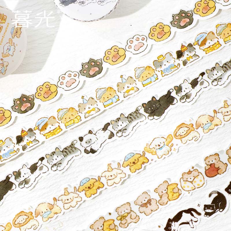 Die Cut Tape Cute And Continous Bear