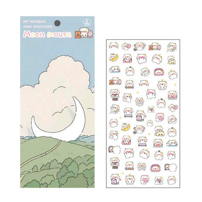 Stickers Cute Emoji Moon Mouse