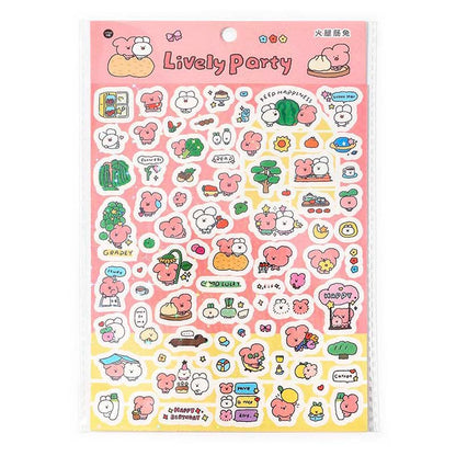 Stickers Lively Party Sausage Rabbit