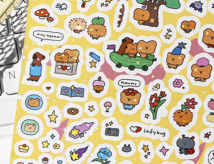 Stickers Lively Party Toast Bear