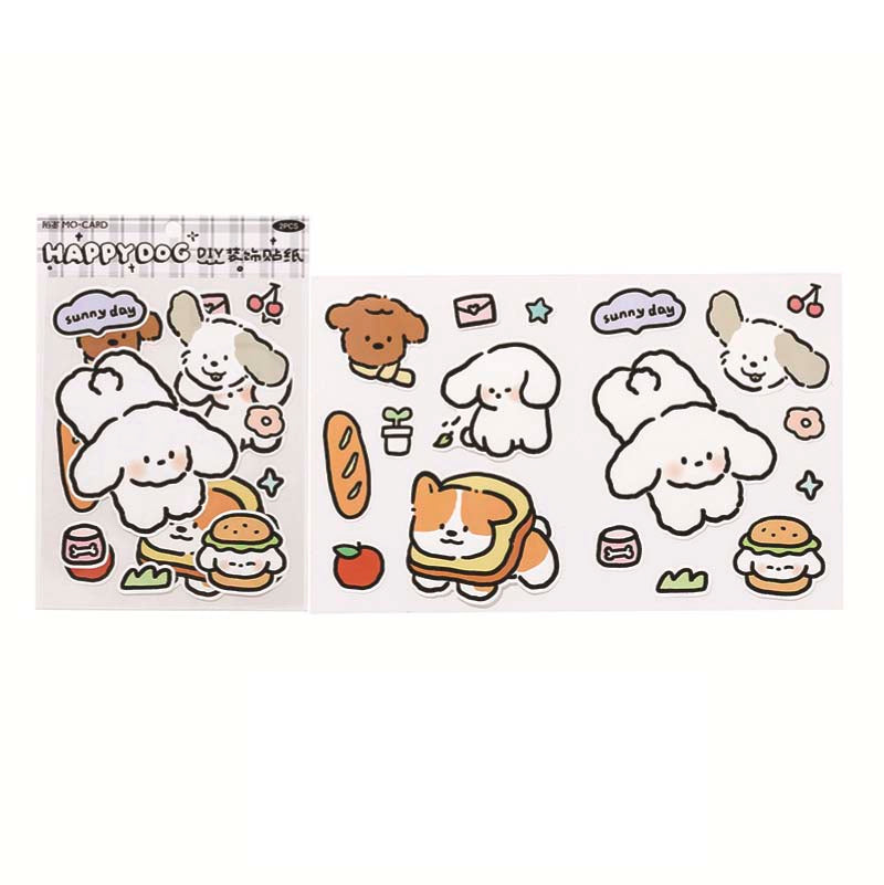 Stickers Cute Pet Adventure Happy Dog