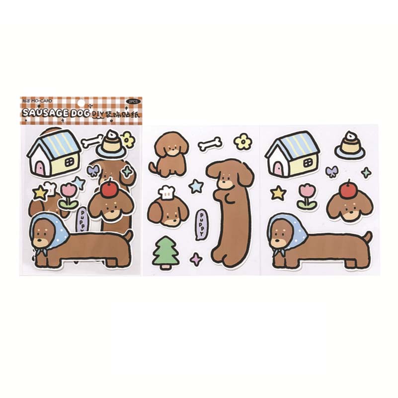 Stickers Cute Pet Adventure Sausage Dog