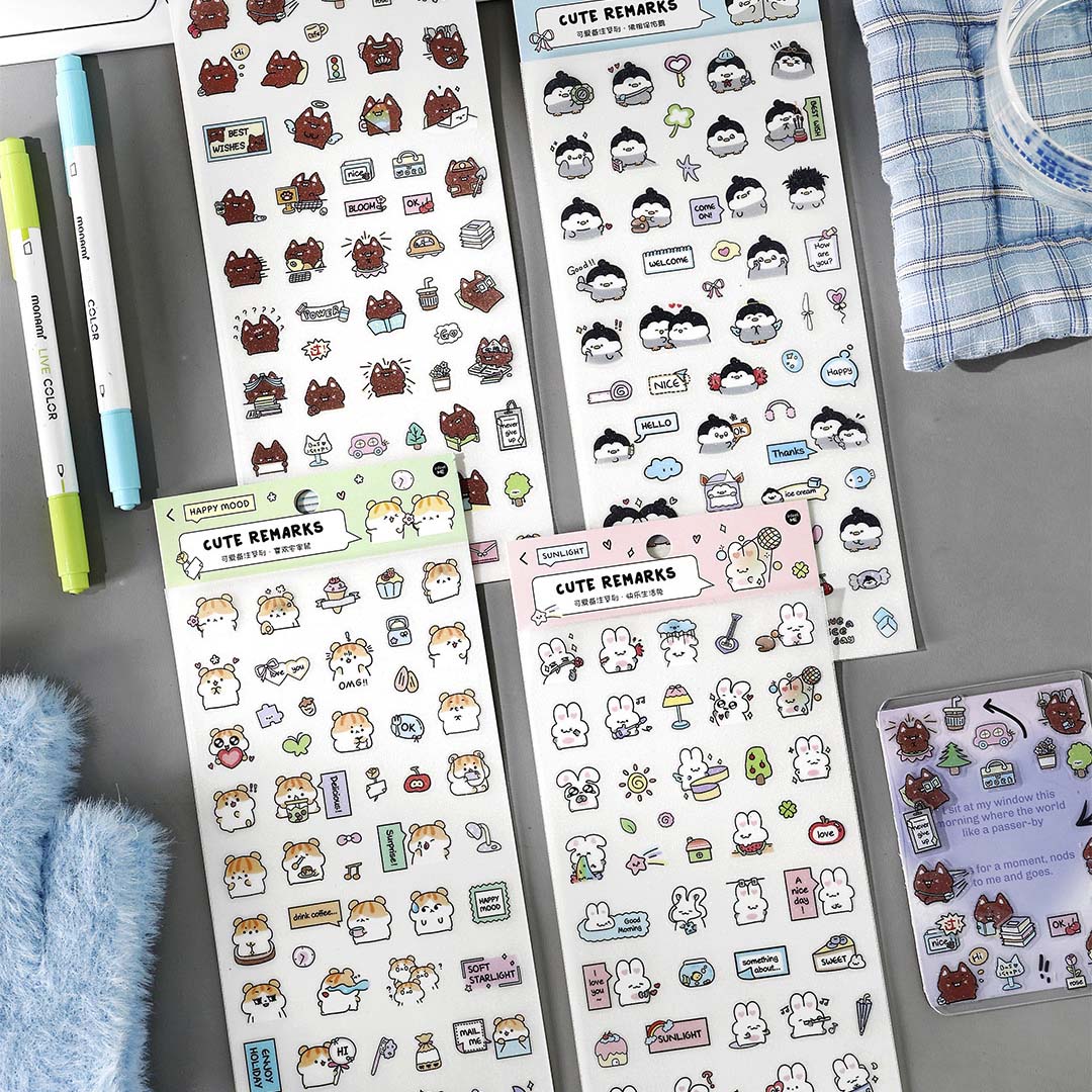 Stickers Cute Remarks Cat