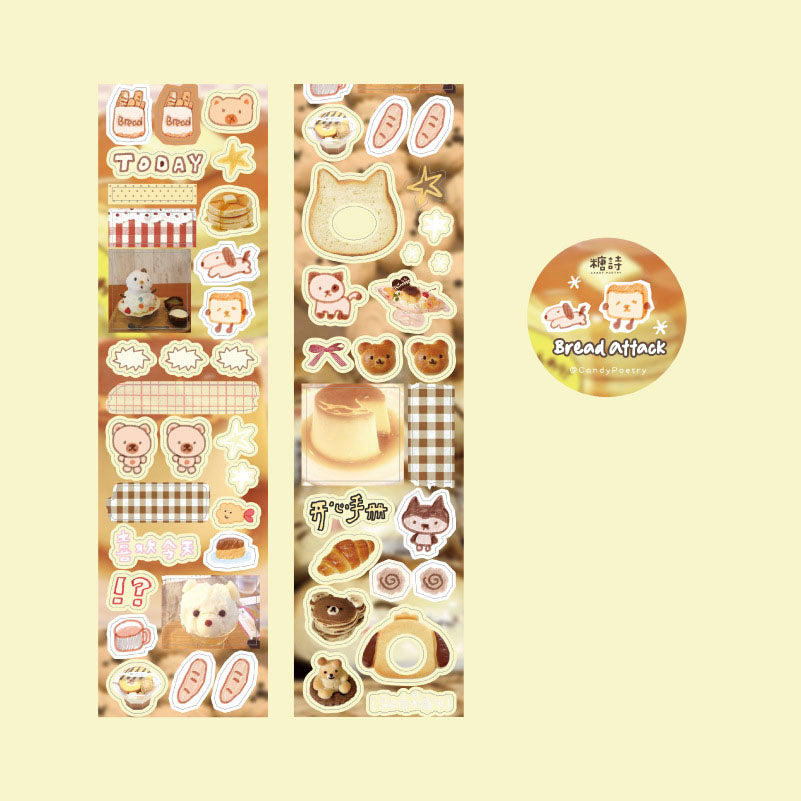 Stickers en Rollo Daily Fragments Bread Attack