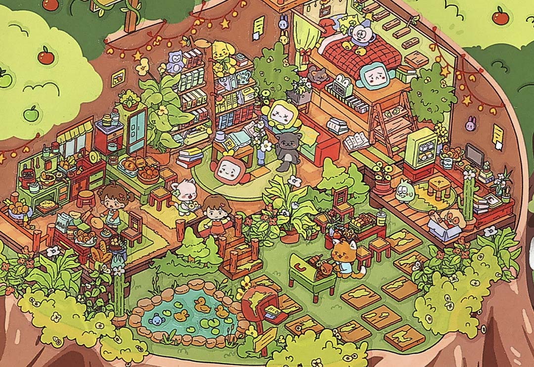 Stickers Escenario 3D My House V3 Forest Cabin