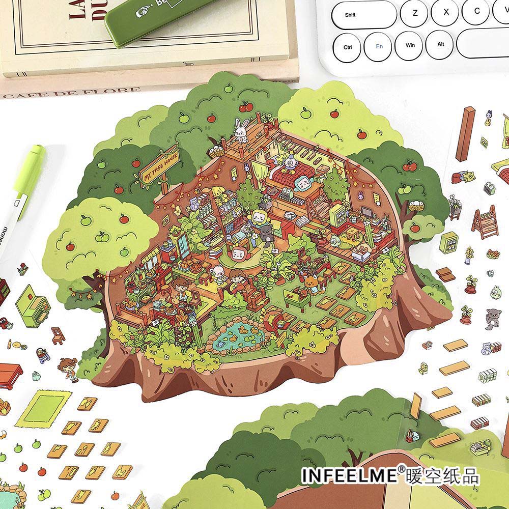 Stickers Escenario 3D My House V3 Forest Cabin