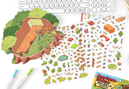 Stickers Escenario 3D My House V3 Forest Cabin
