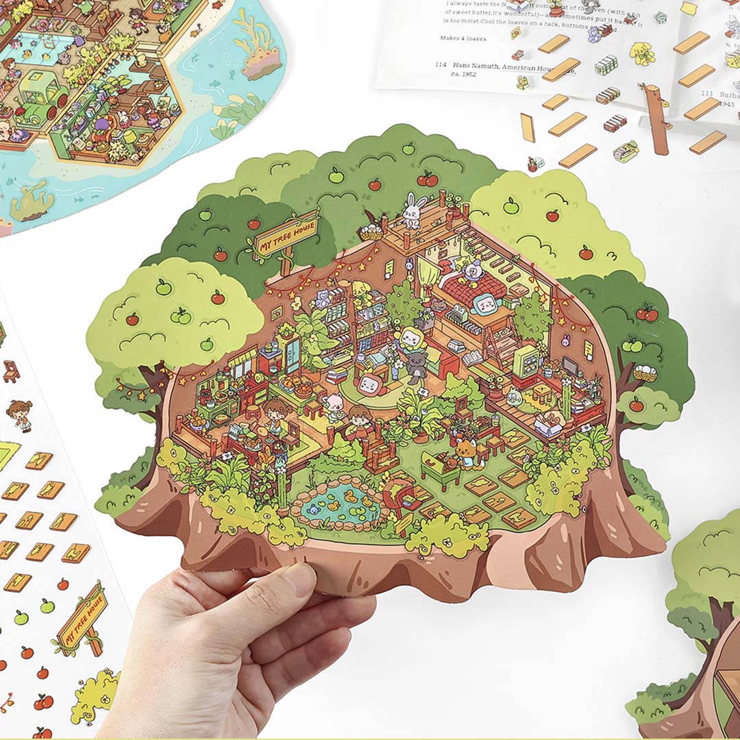 Stickers Escenario 3D My House V3 Forest Cabin