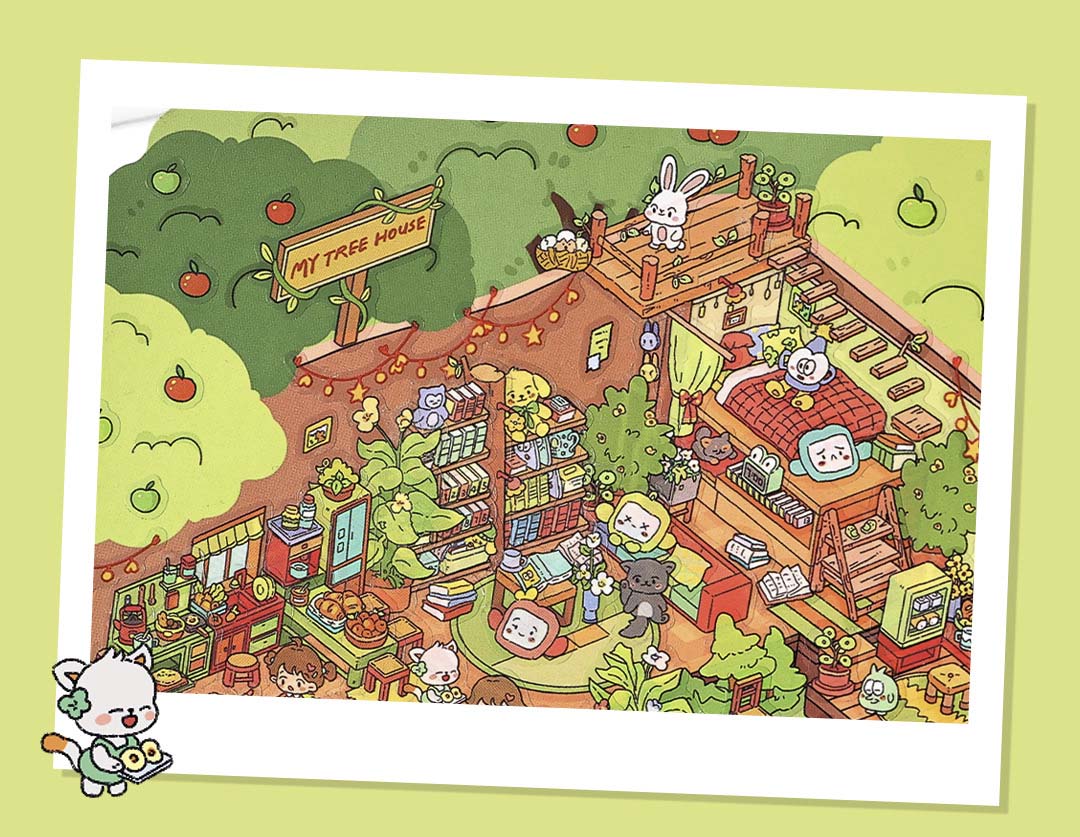 Stickers Escenario 3D My House V3 Forest Cabin