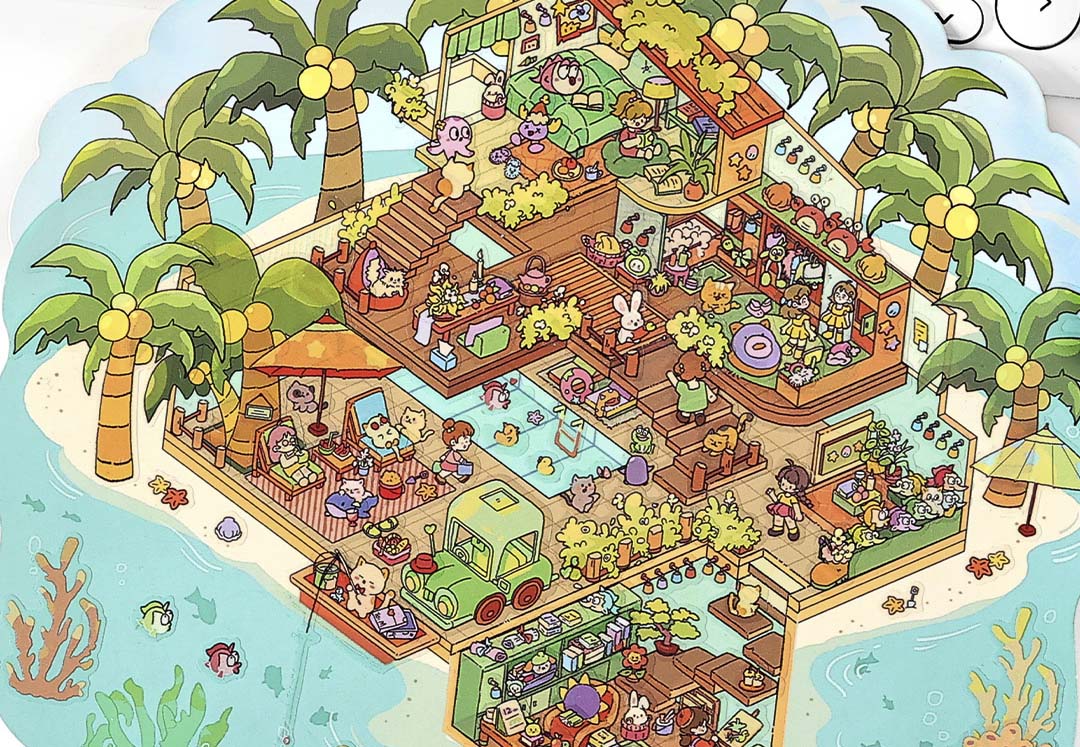 Stickers Escenario 3D My House V3 Forest Cabin