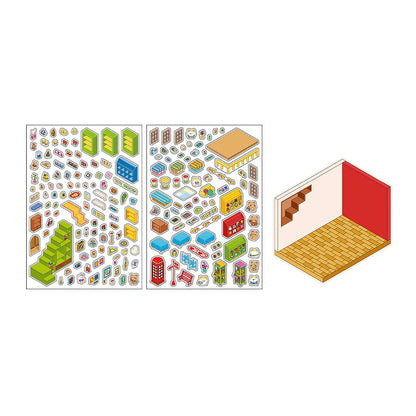 Stickers Escenario 3D Open Today V4 Antique Toys Room
