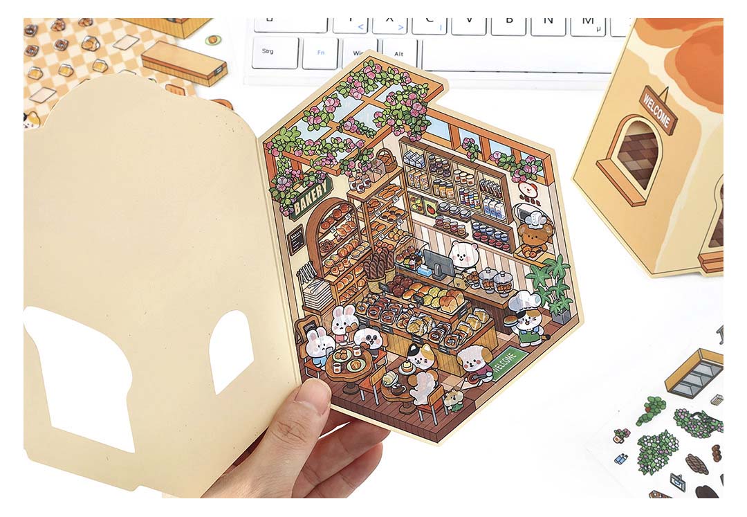 Stickers Escenario 3D Open Today V5 Bread Store