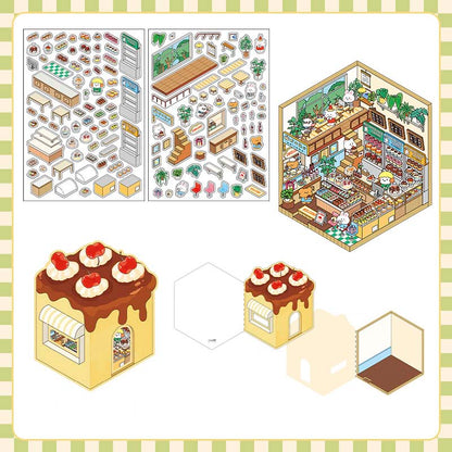 Stickers Escenario 3D Open Today V5 Happy Dessert