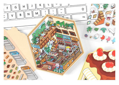 Stickers Escenario 3D Open Today V5 Happy Dessert