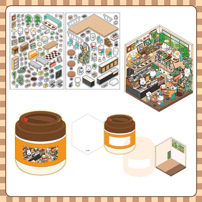 Stickers Escenario 3D Open Today V5 Morning Cafe