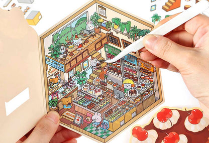 Stickers Escenario 3D Open Today V5 Bread Store