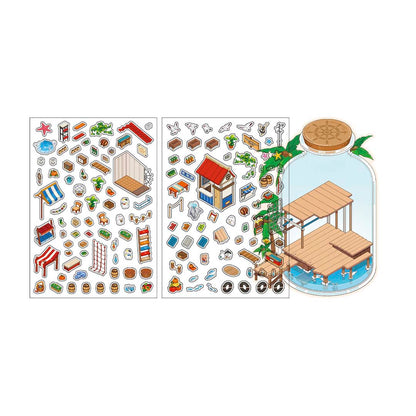 Stickers Escenario 3D Open Today V9 Beach Market
