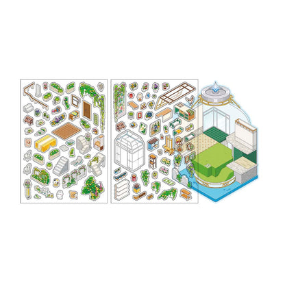 Stickers Escenario 3D Open Today V9 Garden Restaurante