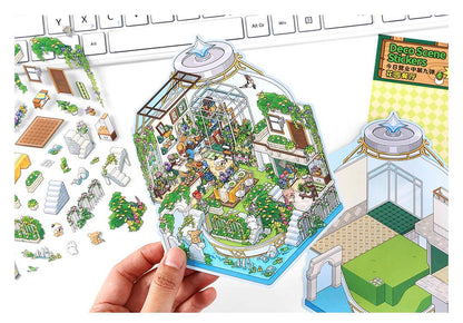 Stickers Escenario 3D Open Today V9 Garden Restaurante