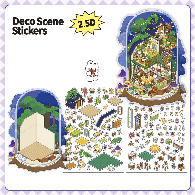 Stickers Escenario 3D Open Today V9 Space Trip