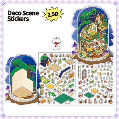 Stickers Escenario 3D Open Today V9 Space Trip