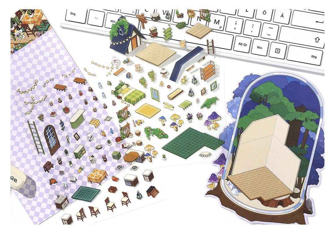 Stickers Escenario 3D Open Today V9 Space Trip