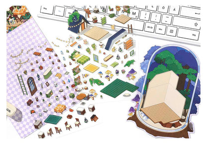 Stickers Escenario 3D Open Today V9 Space Trip