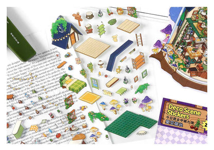 Stickers Escenario 3D Open Today V9 Space Trip