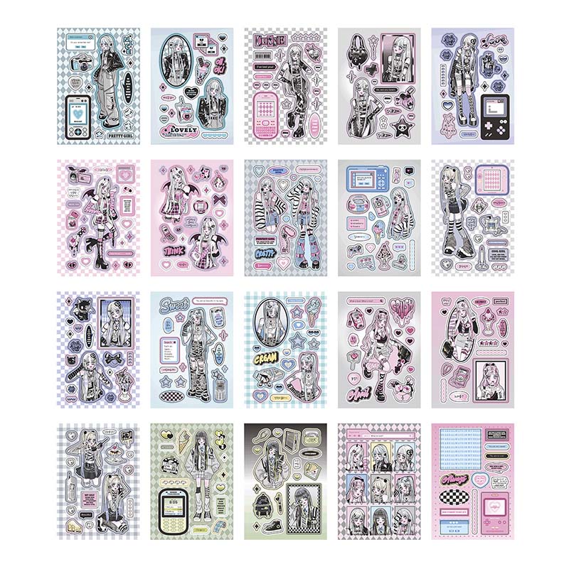 Librillo de Stickers Desilusional Girl Boiling Love