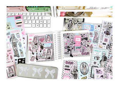 Librillo de Stickers Desilusional Girl Boiling Love