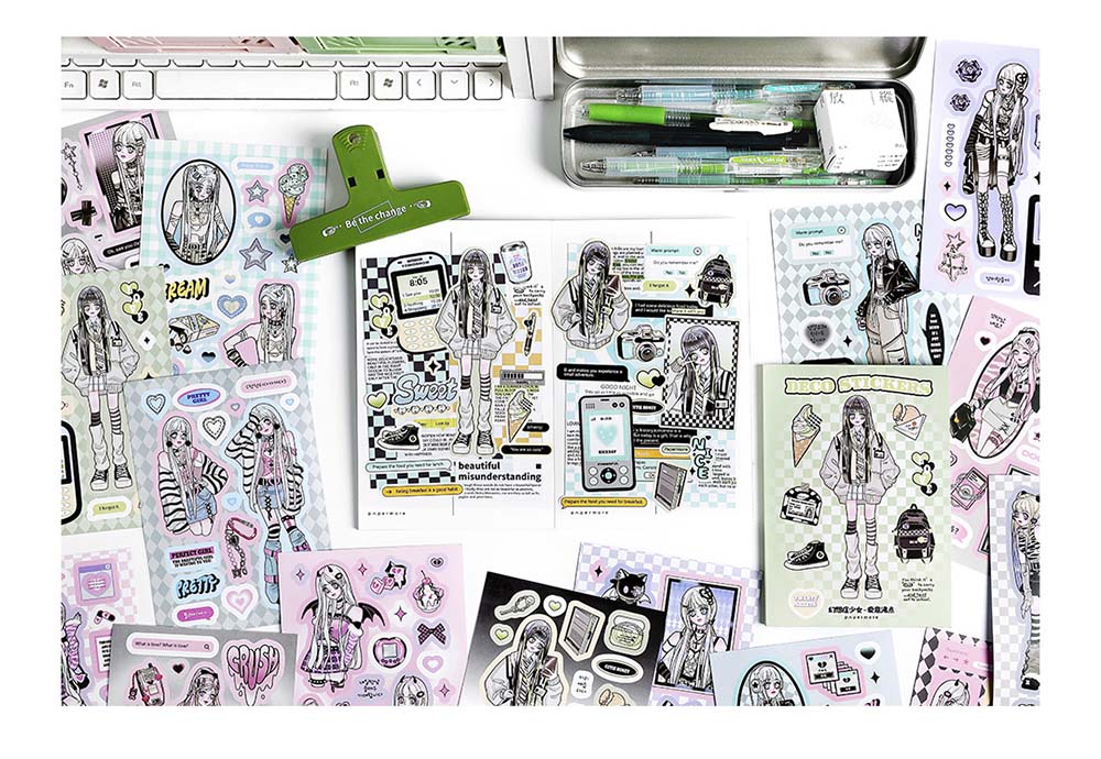 Librillo de Stickers Desilusional Girl Boiling Love