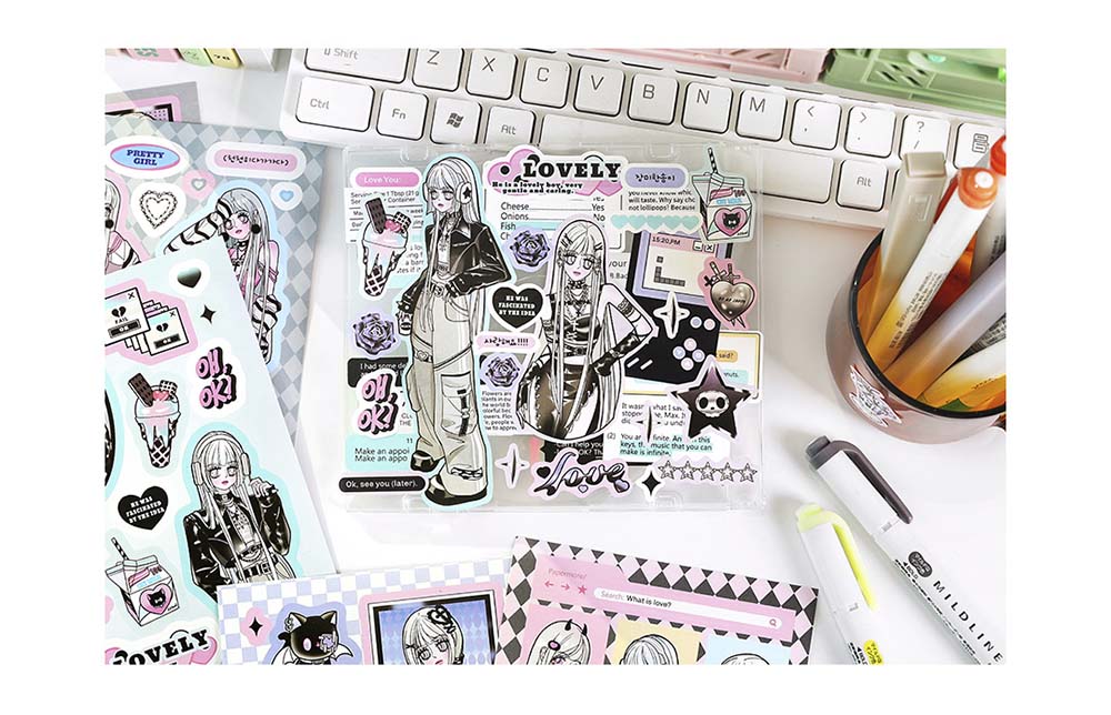 Librillo de Stickers Desilusional Girl Boiling Love