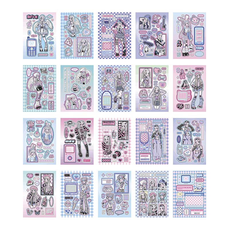 Librillo de Stickers Desilusional Girl Boiling Love
