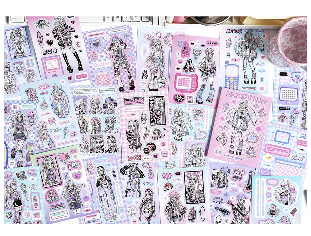 Librillo de Stickers Desilusional Girl Boiling Love