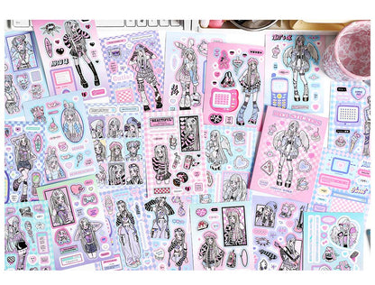 Librillo de Stickers Desilusional Girl Boiling Love