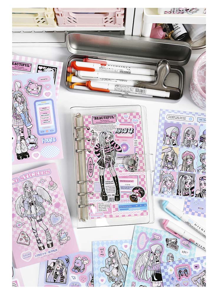 Librillo de Stickers Desilusional Girl Boiling Love