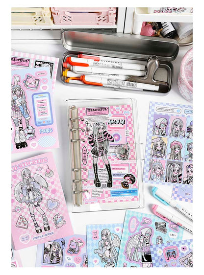 Librillo de Stickers Desilusional Girl Boiling Love