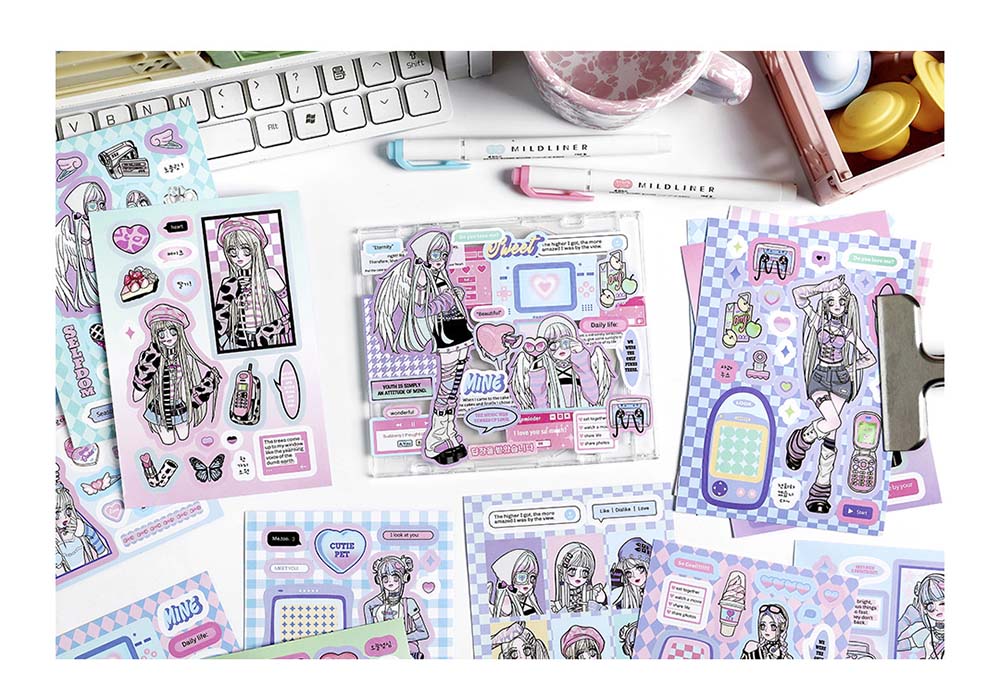 Librillo de Stickers Desilusional Girl Boiling Love