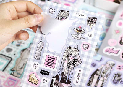 Librillo de Stickers Desilusional Girl Boiling Love