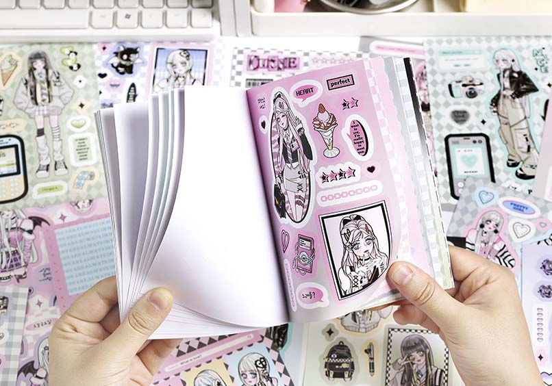 Librillo de Stickers Desilusional Girl Boiling Love