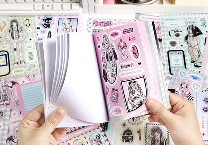 Librillo de Stickers Desilusional Girl Boiling Love
