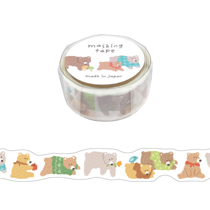 Washi Tape Die Cut Hokkori Bear