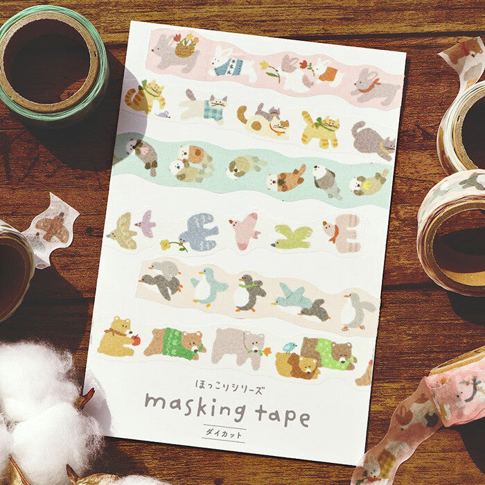 Washi Tape Die Cut Hokkori Bear