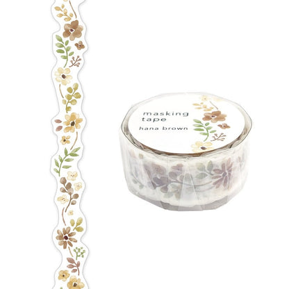 Washi Tape Die Cut Hana Brown